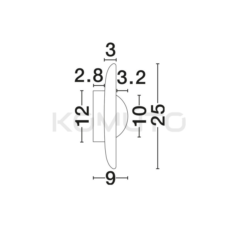 Kinkiet z trawertynu Saturn – designerska lampa ścienna LED