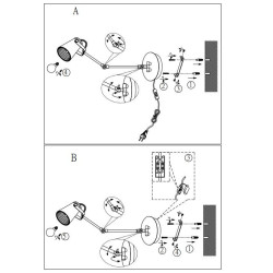  Loftowy Kinkiet z ruchomym ramieniem Edziu czarny – regulowany