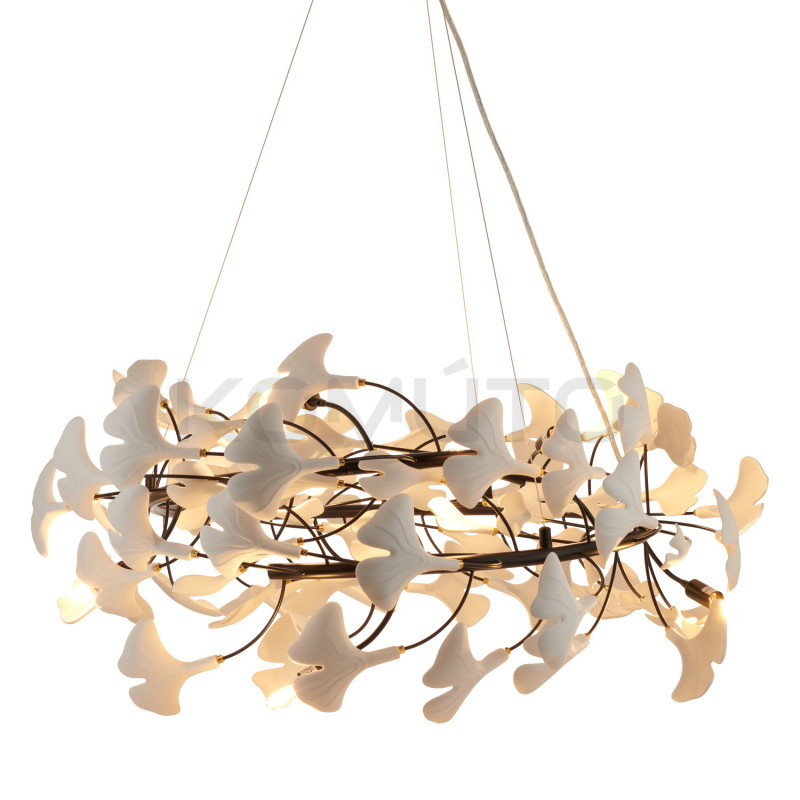 Lampa BOTANIKA – rzeźbiarska oprawa świetlna Ginkgo