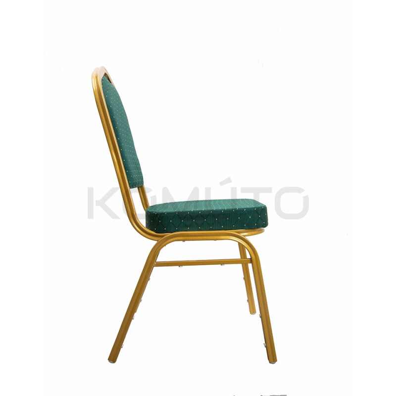 Krzesło eventowe HEKATE zielone – krzesło do sal bankietowych