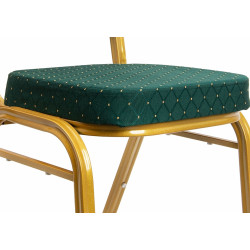 Krzesło eventowe HEKATE zielone – krzesło do sal bankietowych