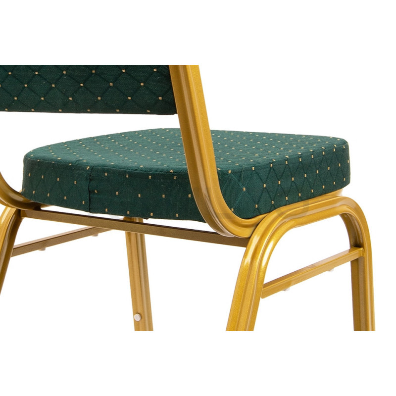 Krzesło eventowe HEKATE zielone – krzesło do sal bankietowych