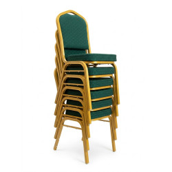 Krzesło eventowe HEKATE zielone – krzesło do sal bankietowych