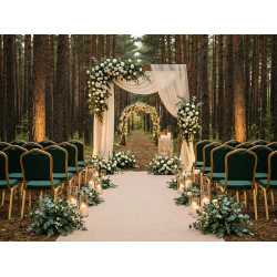 Krzesło eventowe HEKATE zielone – krzesło do sal bankietowych