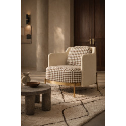 Fotel VENICE – Manifest Stylu. Dialog Pepitki i Złota