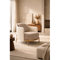 Fotel VENICE – Manifest Stylu. Dialog Pepitki i Złota