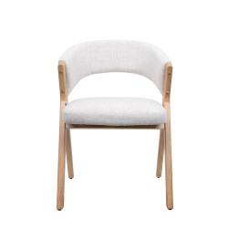 Krzesło do jadalni FIRENZE beżowe – elegancja i naturalna forma