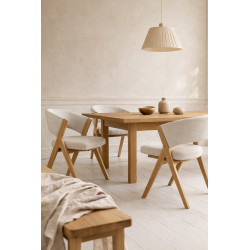 Krzesło do jadalni FIRENZE beżowe – elegancja i naturalna forma