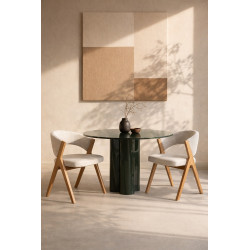 Krzesło do jadalni FIRENZE beżowe – elegancja i naturalna forma