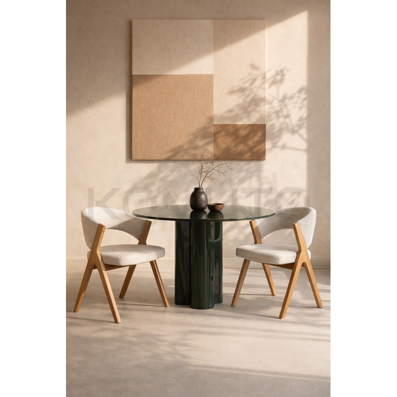 Krzesło do jadalni FIRENZE beżowe – elegancja i naturalna forma