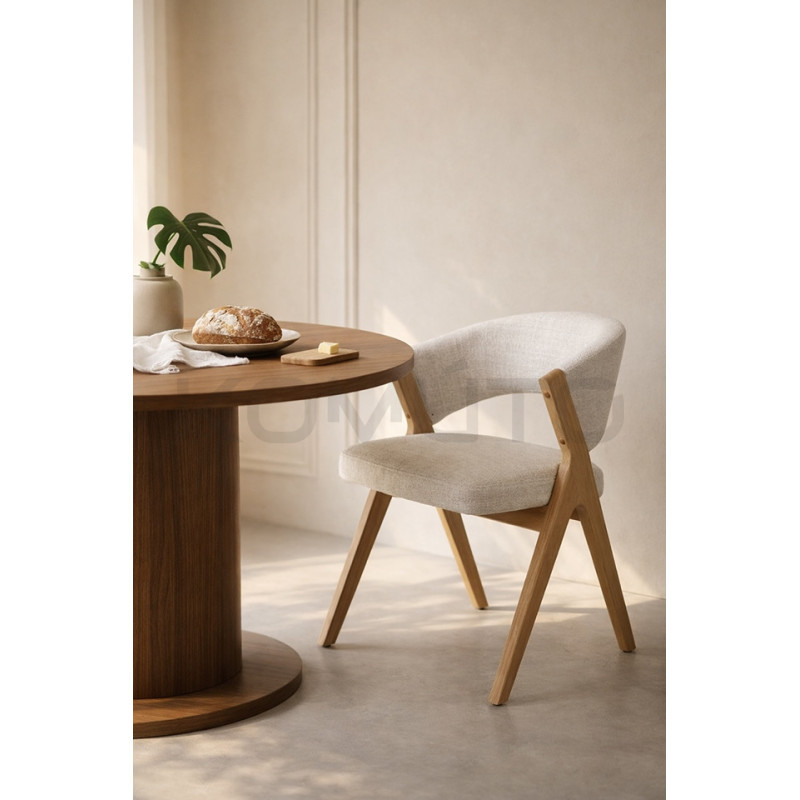 Krzesło do jadalni FIRENZE beżowe – elegancja i naturalna forma