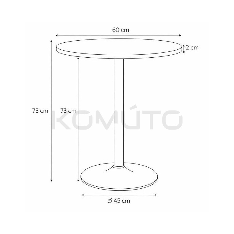 Stół Tulp 60 – elegancja i design w małym formacie | Komuto.pl
