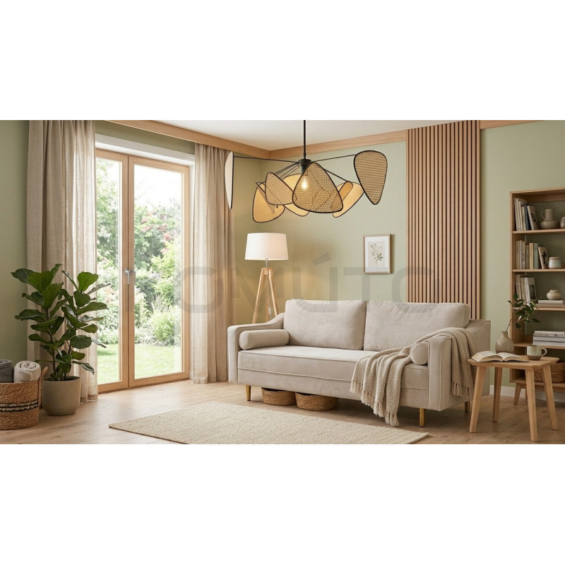 Lampa wisząca NATURA 100 plecionka wiedeńska rattanowa