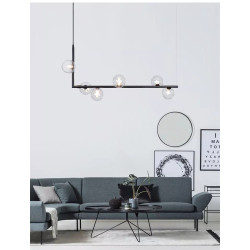 Lampa wisząca SIMPLY 90 cm – minimalistyczna czarna lampa nad blat