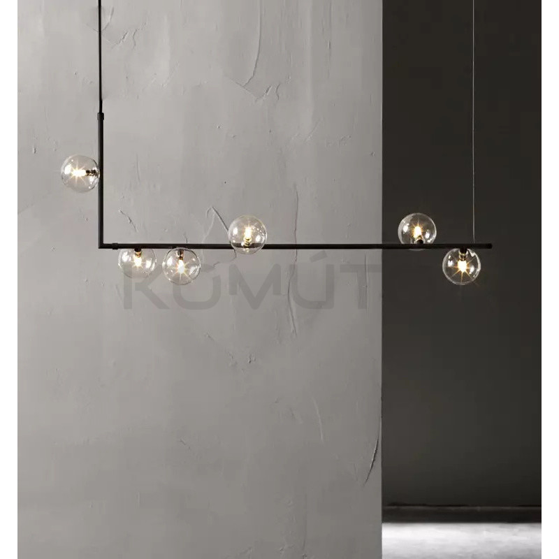 Lampa wisząca SIMPLY 90 cm – minimalistyczna czarna lampa nad blat