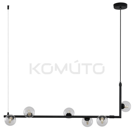 Lampa wisząca SIMPLY 90 cm – minimalistyczna czarna lampa nad blat