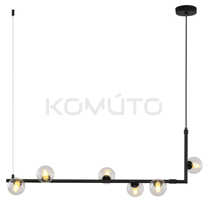 Lampa wisząca SIMPLY 90 cm – minimalistyczna czarna lampa nad blat