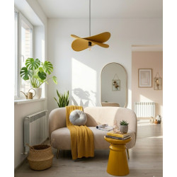 Mariposa – lampa wisząca z lnianym kloszem w kształcie skrzydeł