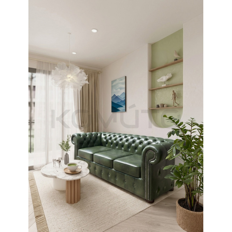 Skórzana Sofa Chesterfield Classic 3 osobowa