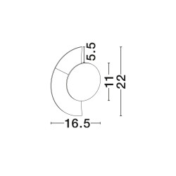 Lampa Ścienna Eclipse LED – Geometryczna Rzeźba Świetlna