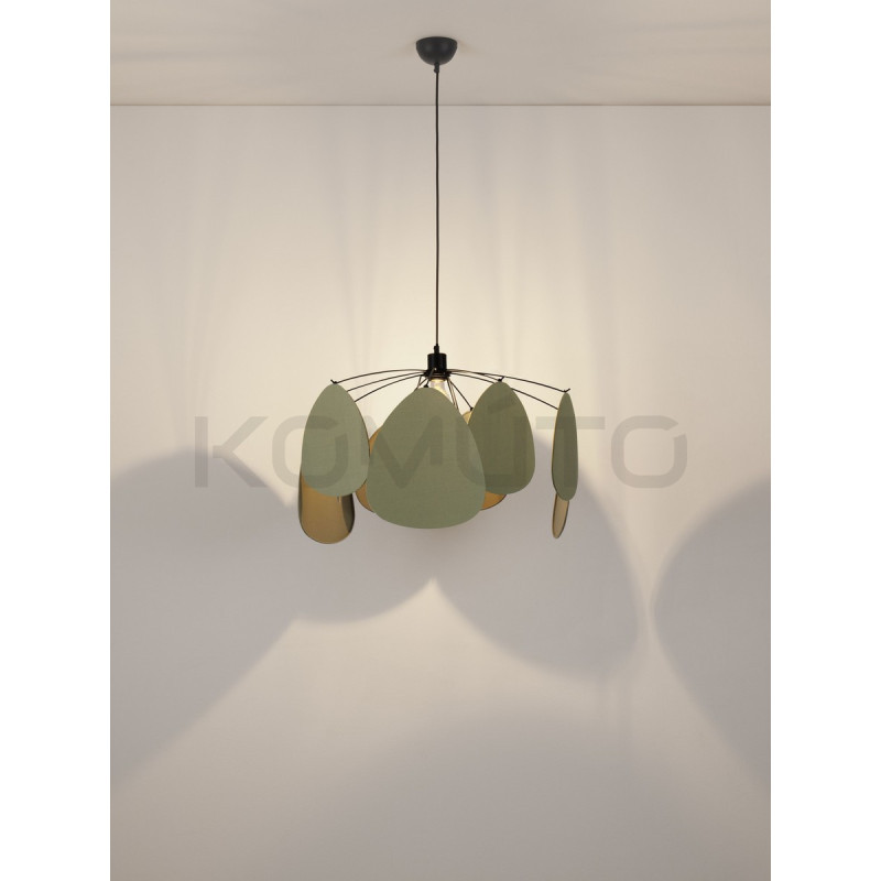 Vela – Designerska lampa wisząca | Rzeźbiarska forma z lnu