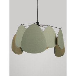 Vela – Designerska lampa wisząca | Rzeźbiarska forma z lnu