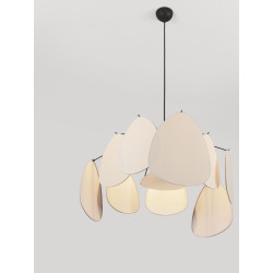 Vela – Designerska lampa wisząca | Rzeźbiarska forma z lnu