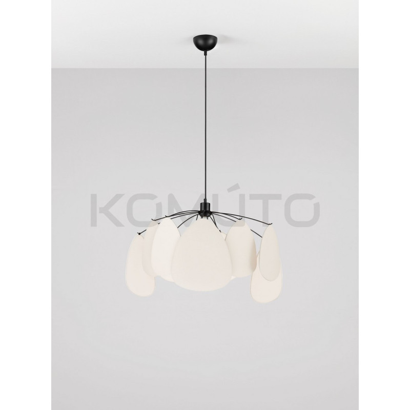 Vela – Designerska lampa wisząca | Rzeźbiarska forma z lnu