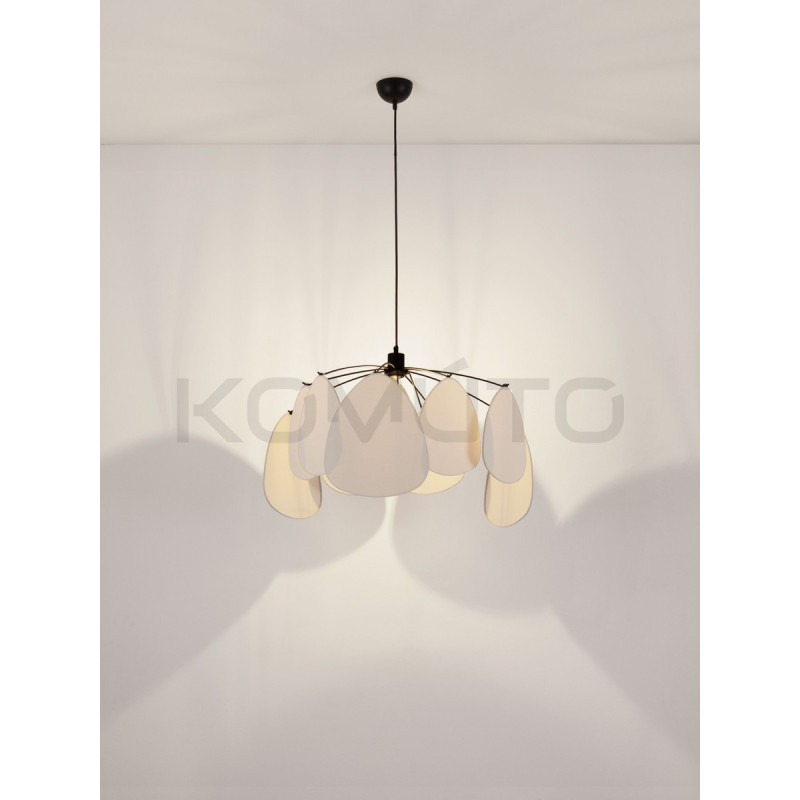 Vela – Designerska lampa wisząca | Rzeźbiarska forma z lnu