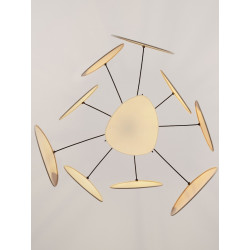 Vela – Designerska lampa wisząca | Rzeźbiarska forma z lnu