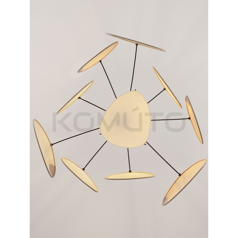 Vela – Designerska lampa wisząca | Rzeźbiarska forma z lnu