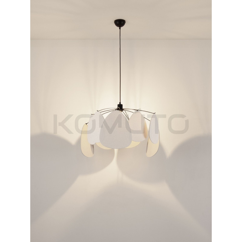 Vela – Designerska lampa wisząca | Rzeźbiarska forma z lnu