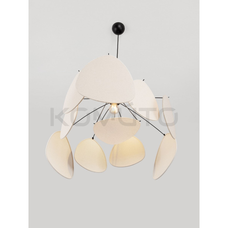 Vela – Designerska lampa wisząca | Rzeźbiarska forma z lnu