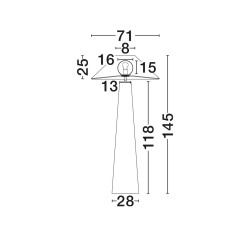 Lampa podłogowa BRAID IP65 rattan | na taras|do salonu