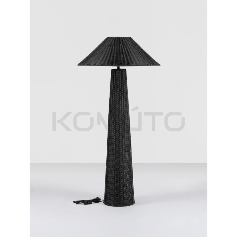 Lampa podłogowa BRAID IP65 rattan | na taras|do salonu