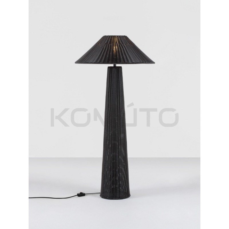 Lampa podłogowa BRAID IP65 rattan | na taras|do salonu