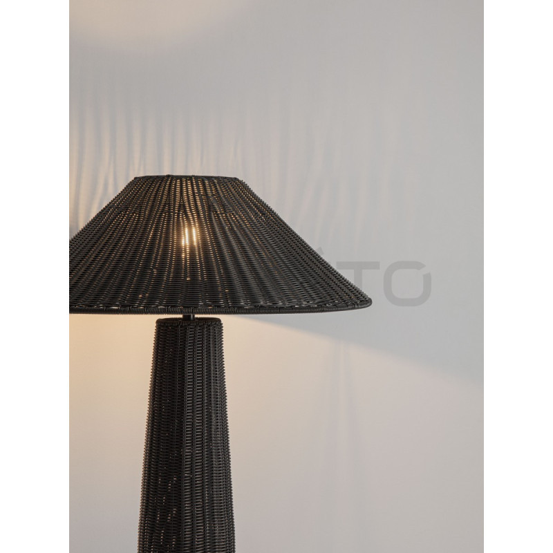 Lampa podłogowa BRAID IP65 rattan | na taras|do salonu