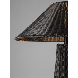 Lampa podłogowa BRAID IP65 rattan | na taras|do salonu