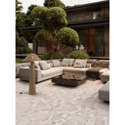 Lampa podłogowa BRAID IP65 rattan | na taras|do salonu