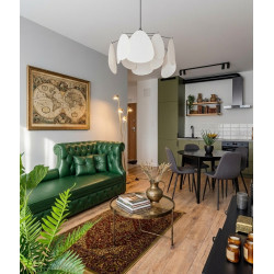 Vela – Designerska lampa wisząca | Rzeźbiarska forma z lnu