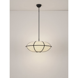 Natural Blossom | Artystyczna Lampa Lniana 70cm – Design Zen