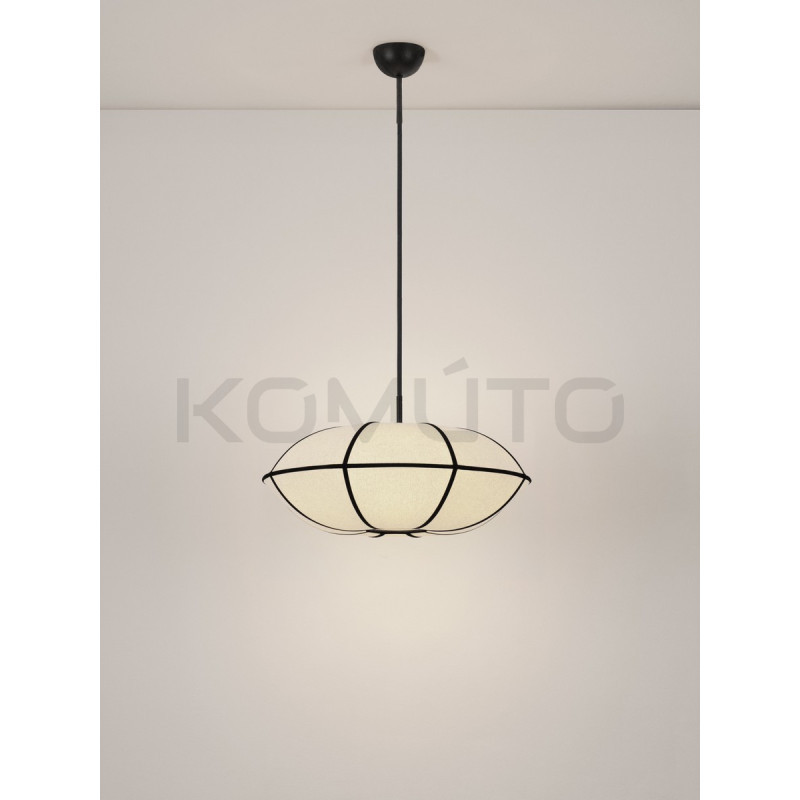 Natural Blossom | Artystyczna Lampa Lniana 70cm – Design Zen