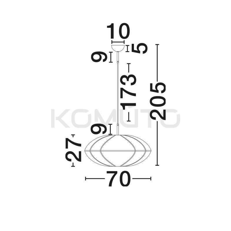 Natural Blossom | Artystyczna Lampa Lniana 70cm – Design Zen