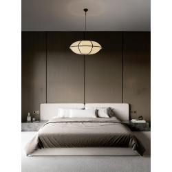 Natural Blossom | Artystyczna Lampa Lniana 70cm – Design Zen