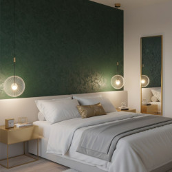 SUNBLAST lampa wisząca LED 20 cm złota - nowoczesna lampa ryflowana