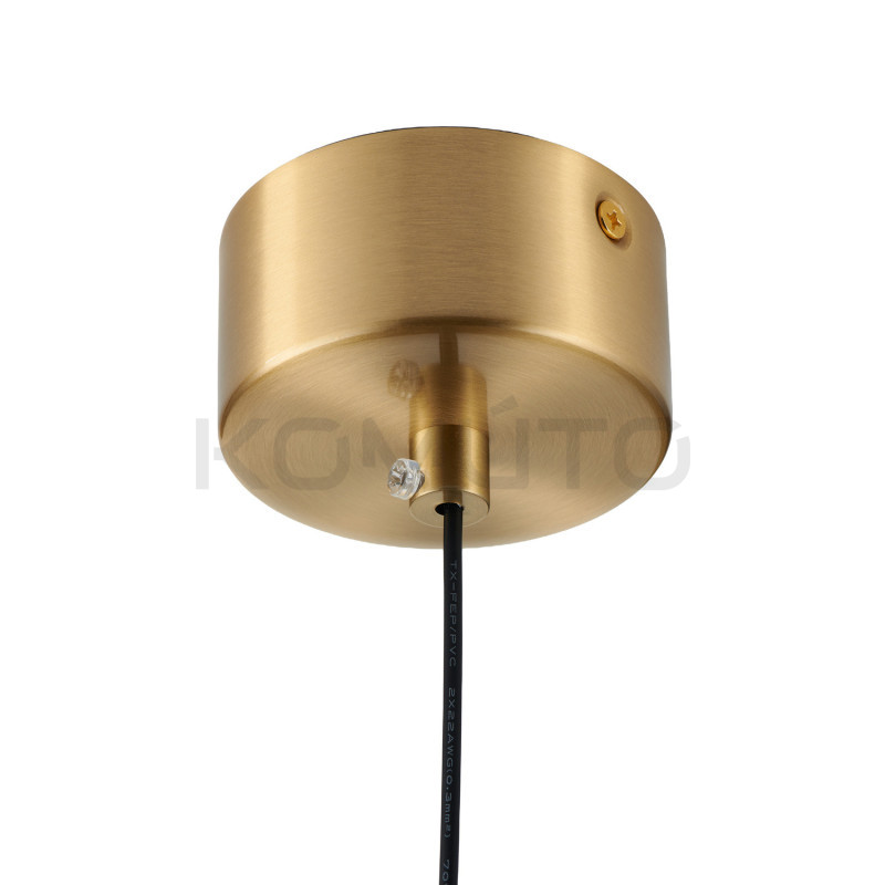 SUNBLAST lampa wisząca LED 20 cm złota - nowoczesna lampa ryflowana