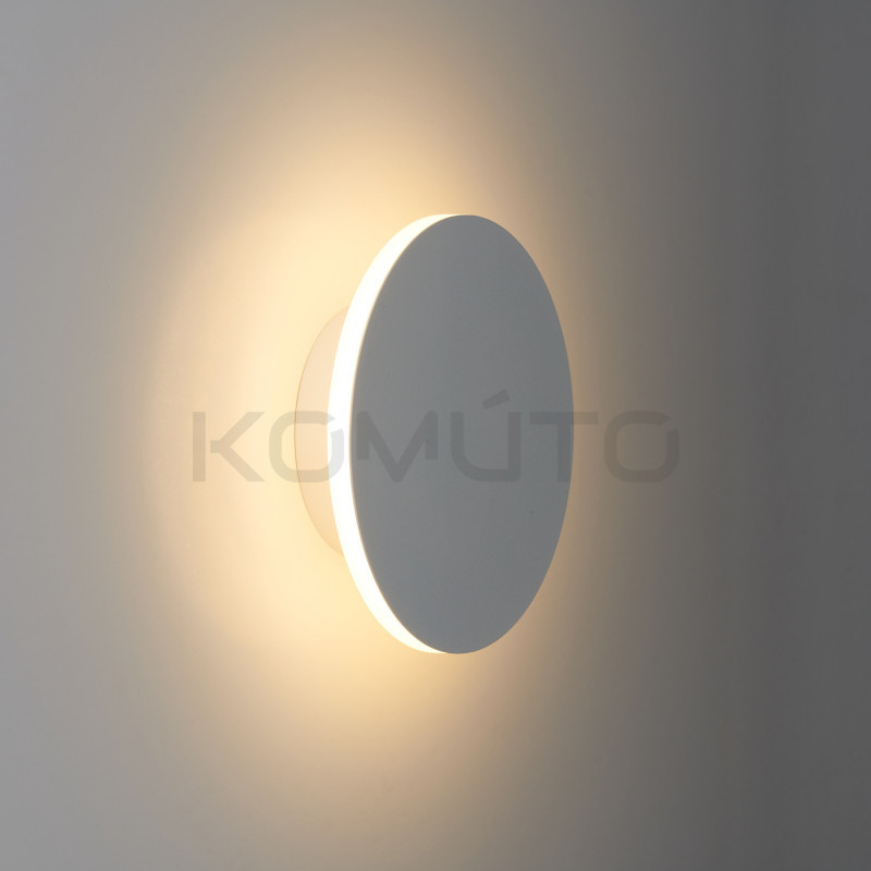 Kinkiet NYX 15 cm LED – Lampa ścienna okrągła | czarny i biały