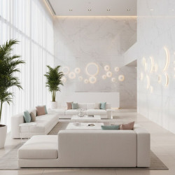 Kinkiet NYX 15 cm LED – Lampa ścienna okrągła | czarny i biały