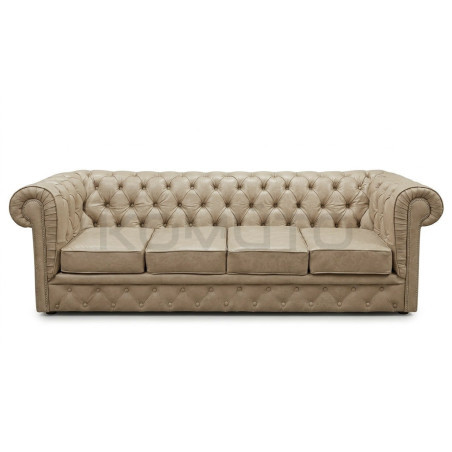 Sofa Chesterfield Normal ze skóry 4 osobowa | Komuto.pl
