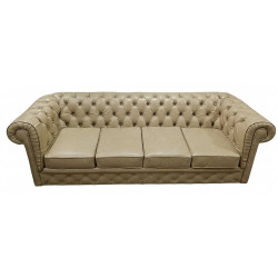 Sofa Chesterfield Normal ze skóry 4 osobowa | Komuto.pl